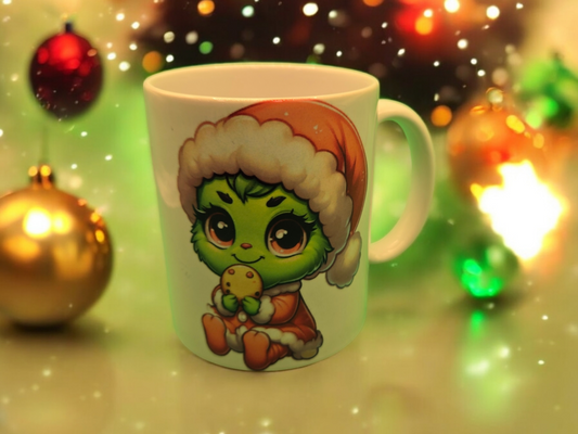 Girl baby grinch mug